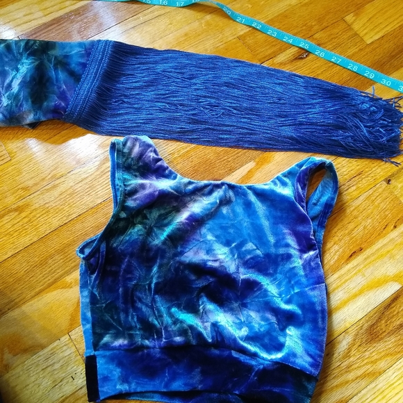 Tie dye velvet bellydance set - Picture 5 of 10